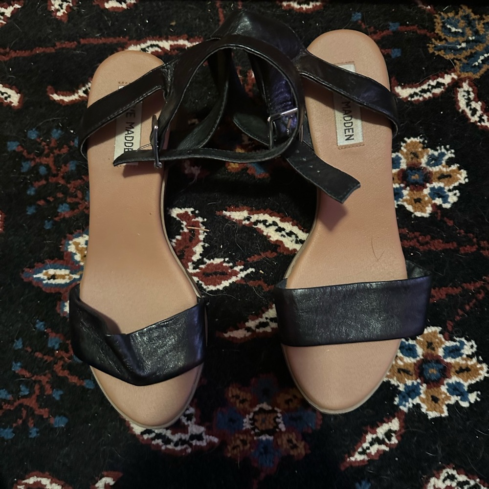 Black heeled sandals